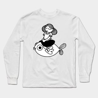 Dreamy Girl and fish Long Sleeve T-Shirt